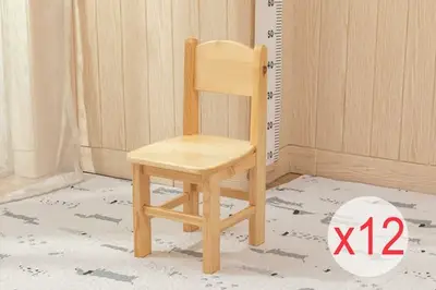 12x Wooden Timber Kids Chair Chairs Stool High Quality Sturdy 100% Pinewood