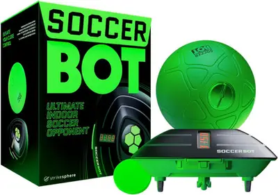 Smart Ball 1001CB Soccer Bot Indoor Football Trainer, Black, One Size